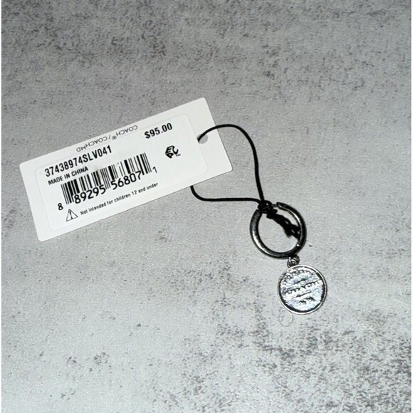 Coach Unisex Sterling Silver Coin Single Huggie Earring NWT $95 retail - Picture 5 of 6